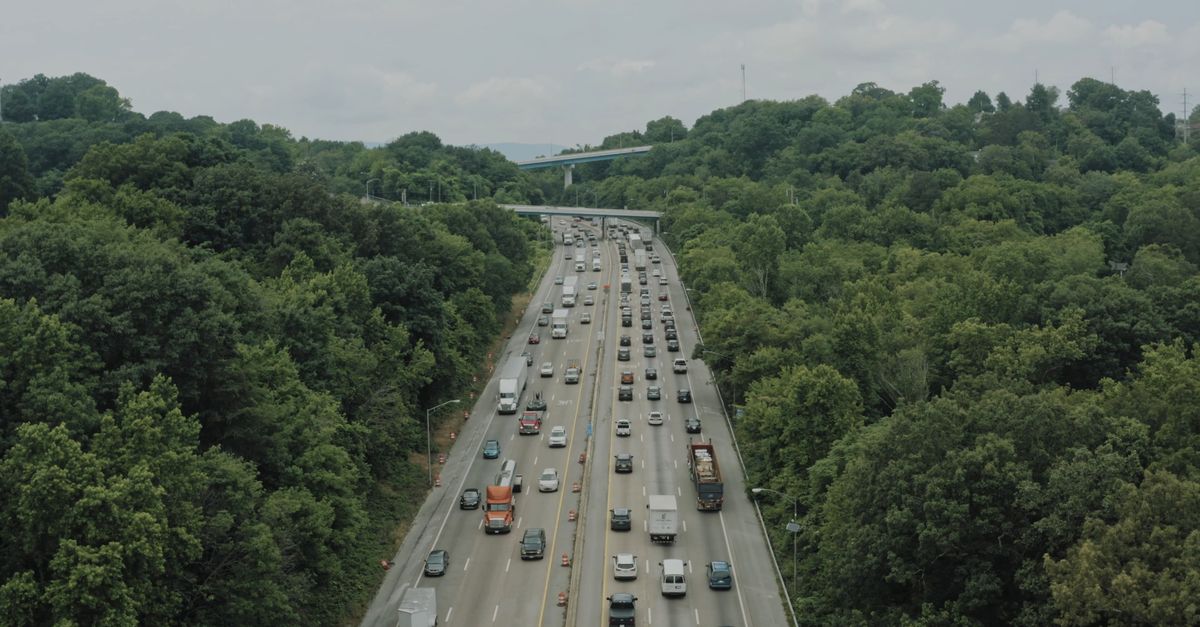 Highway Video Drone Footage of a Highway Free Stock Video Footage, Royalty-Free 4K ...