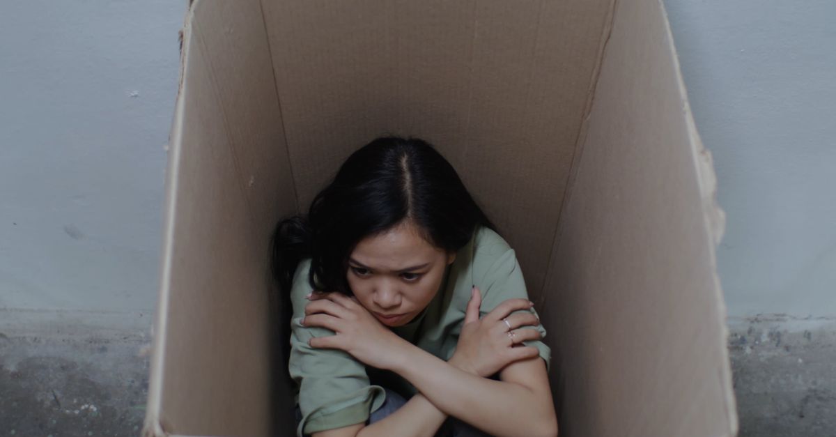 Scared Woman Inside A Box Free Stock Video Footage, Royalty-Free 4K ...