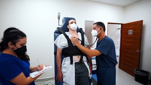 Doctor Checking a Patient's Heart Using a Stethoscope