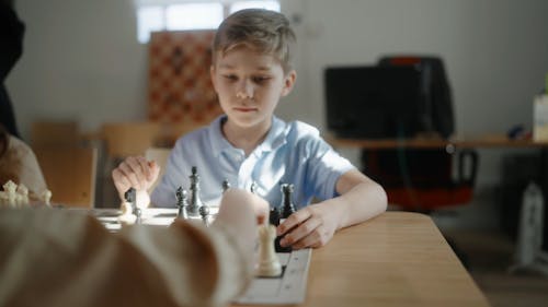 Kids Playing the Game of Chess