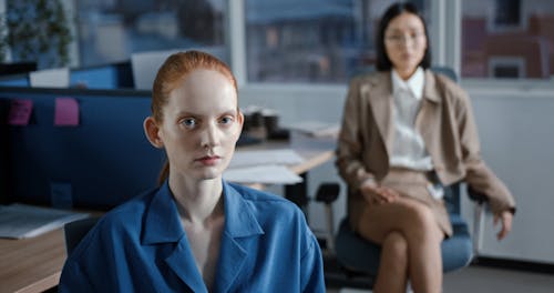 Two Women Inside an Office