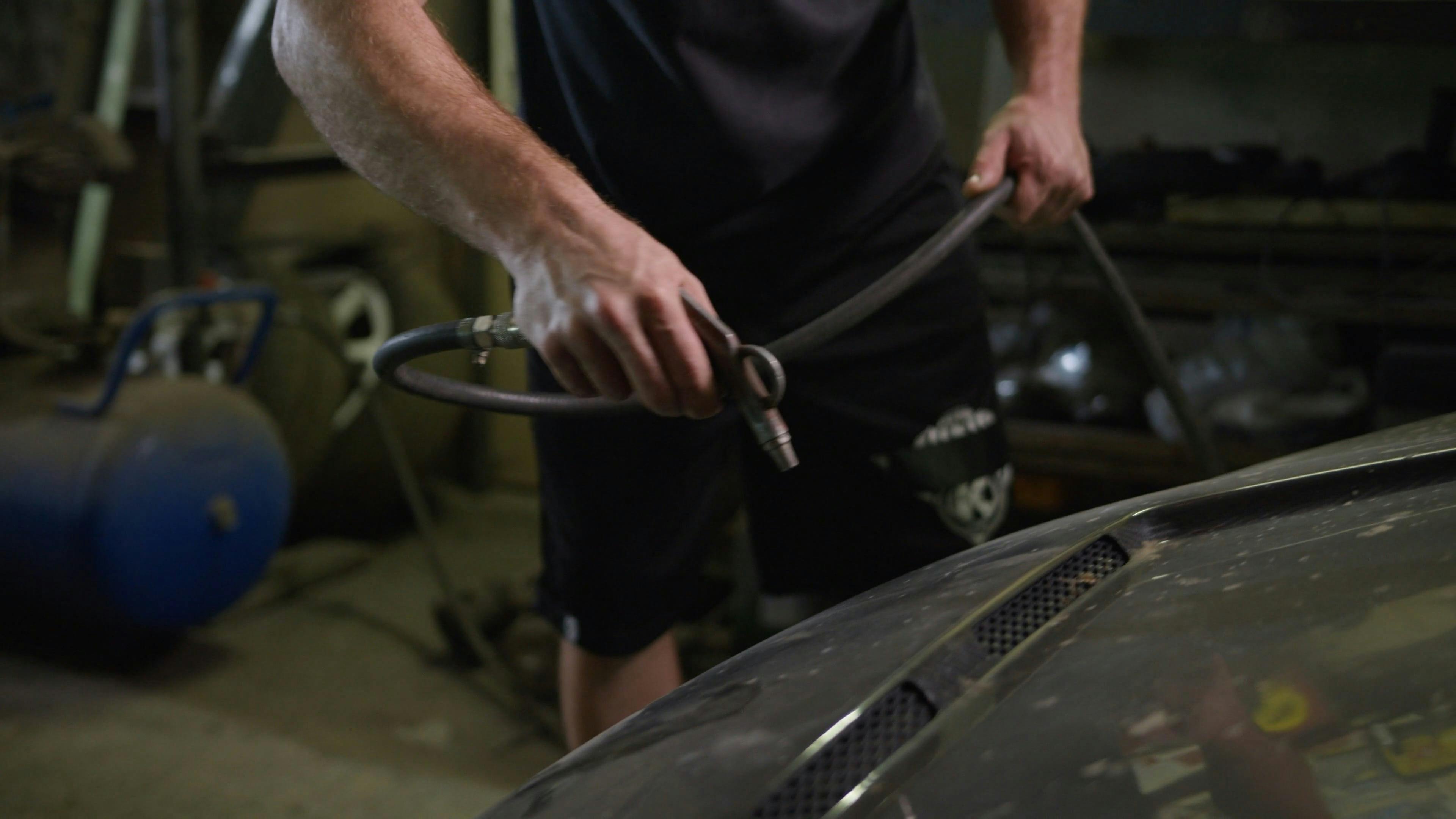 Person using Air Compressor · Free Stock Video