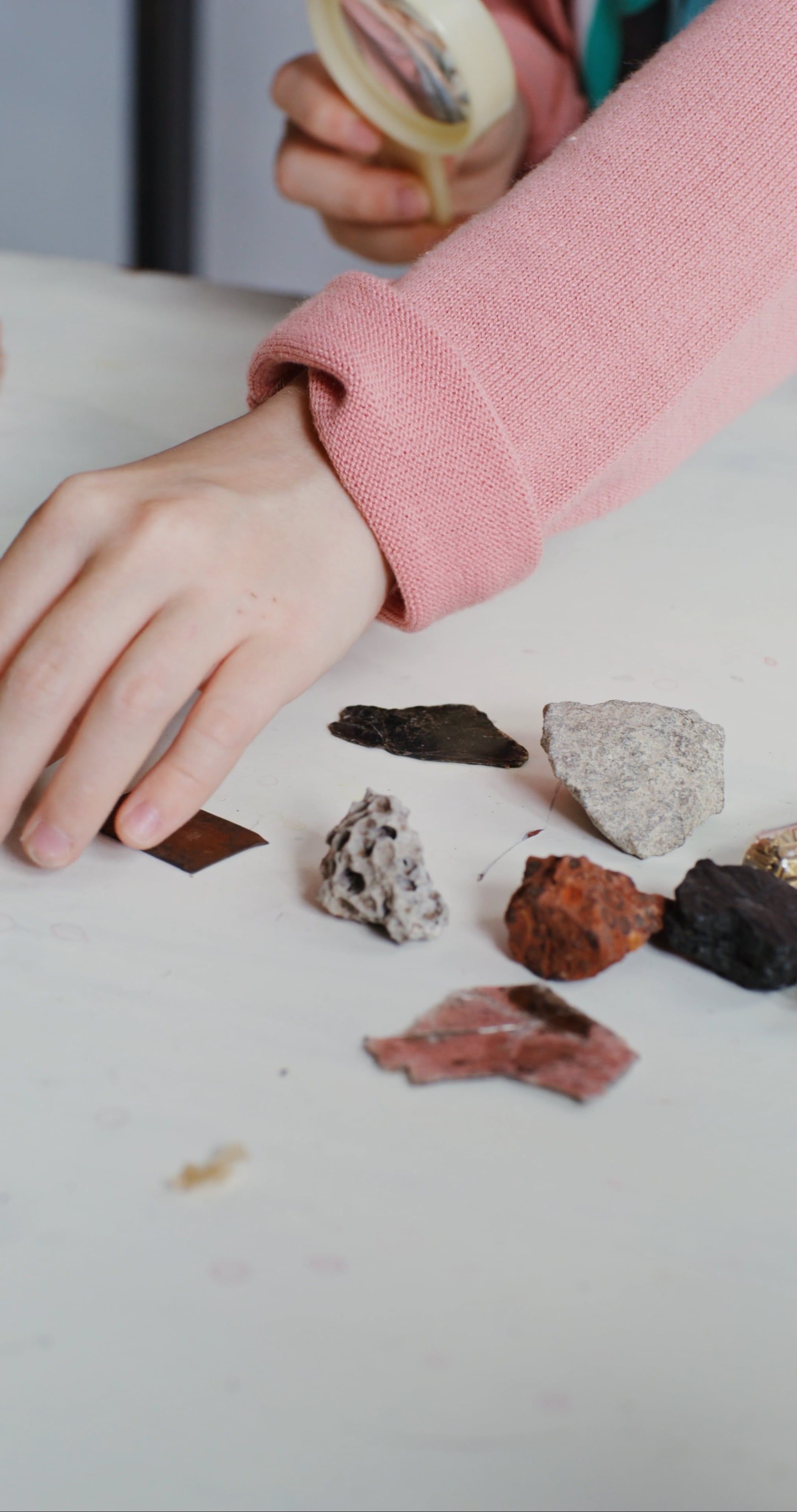 A Person Looking at the Rocks Using a Magnifying Glass Free Stock Video ...