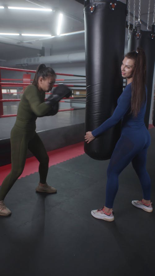 Boxer Punching a Punching Bag