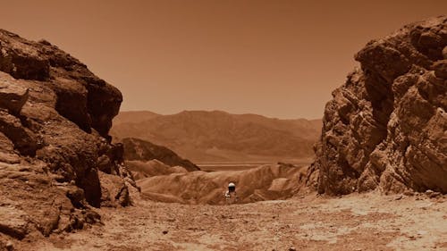 An Astronaut Exploring Mars