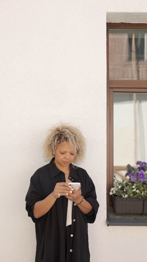 A Woman Talking on the Phone