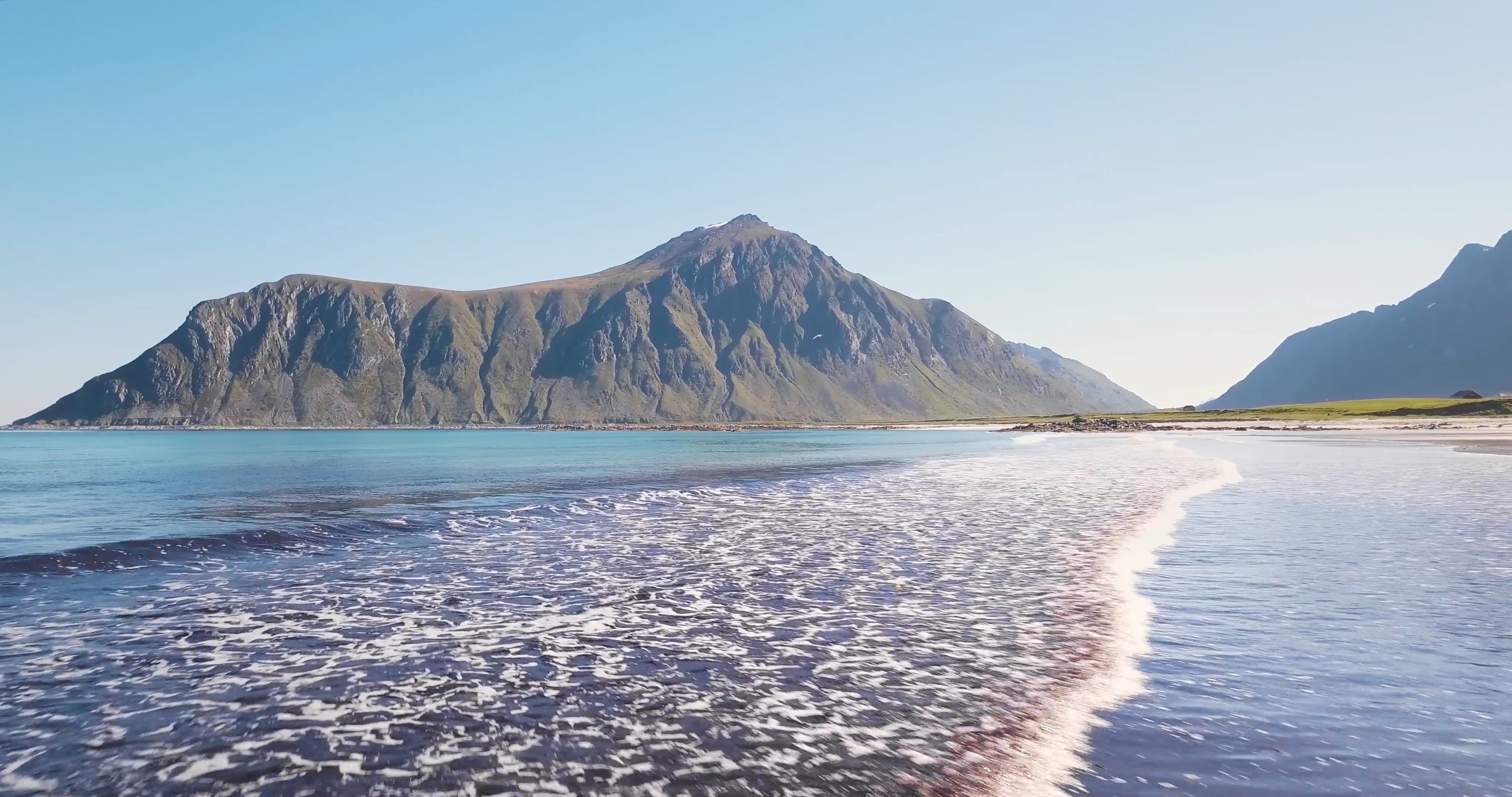 Drone Footage of a Mountain by the Sea · Free Stock Video