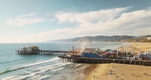 Aerial Footage of a Theme Park