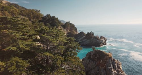 Drone Footage of a Geological Formations on an Island