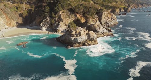 Drone Footage of a Beach on an Island