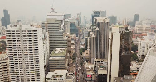 Drone Footage of Buildings and Highway