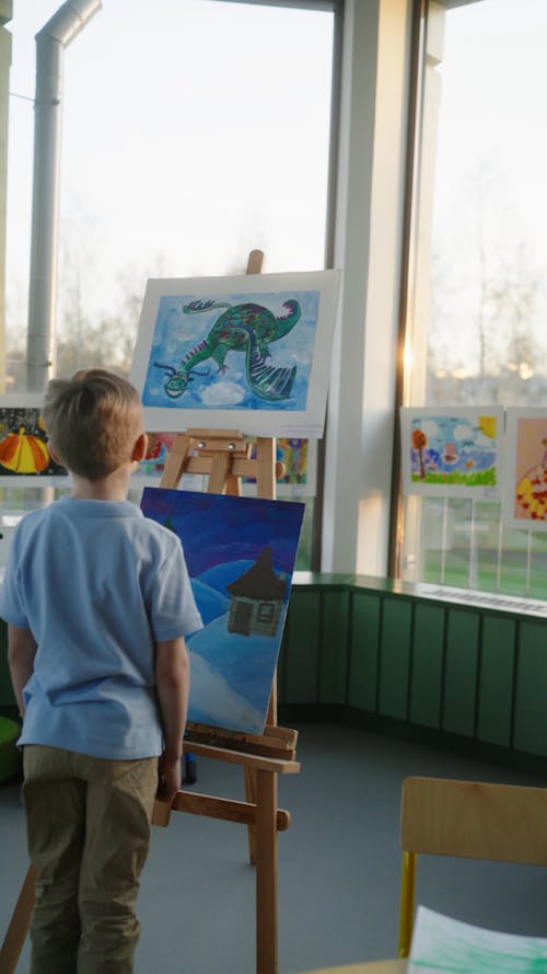 Boy Looking at the Painting