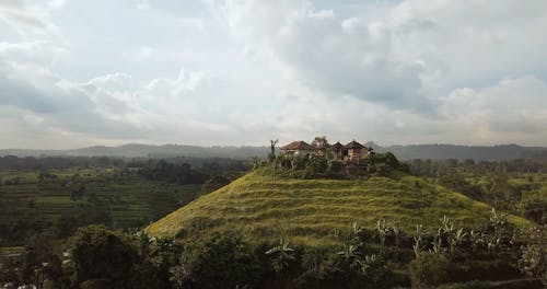 Drone Footage of a House on Top of a Hill