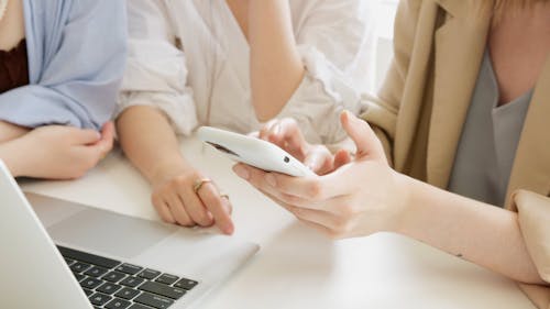 Close Up Video of Woman Using a Cellphone