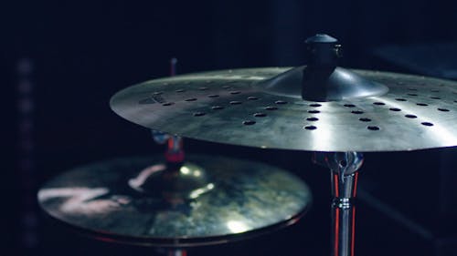 Close-Up Video of a Drum Set