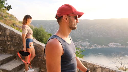 Couple Looking at the Ocean View