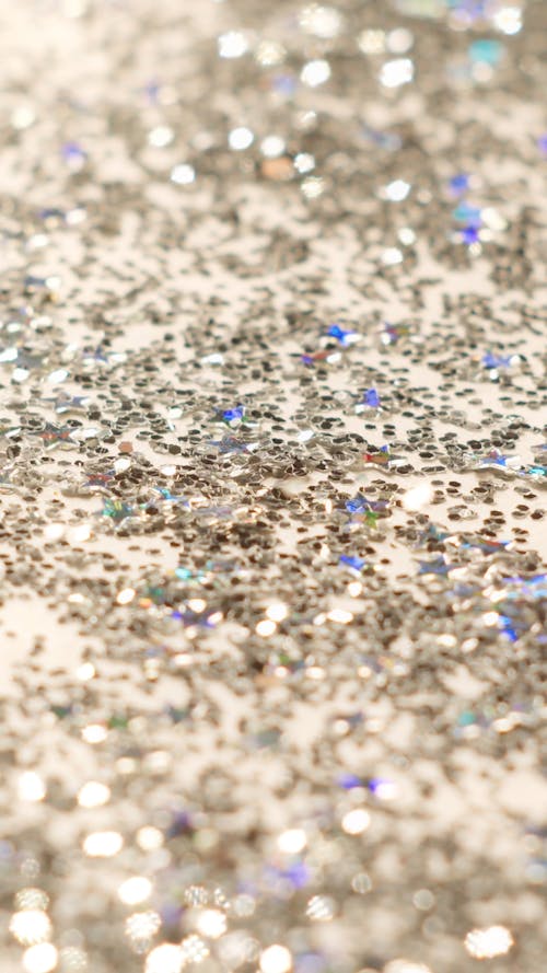 Close Up of Falling Glitters