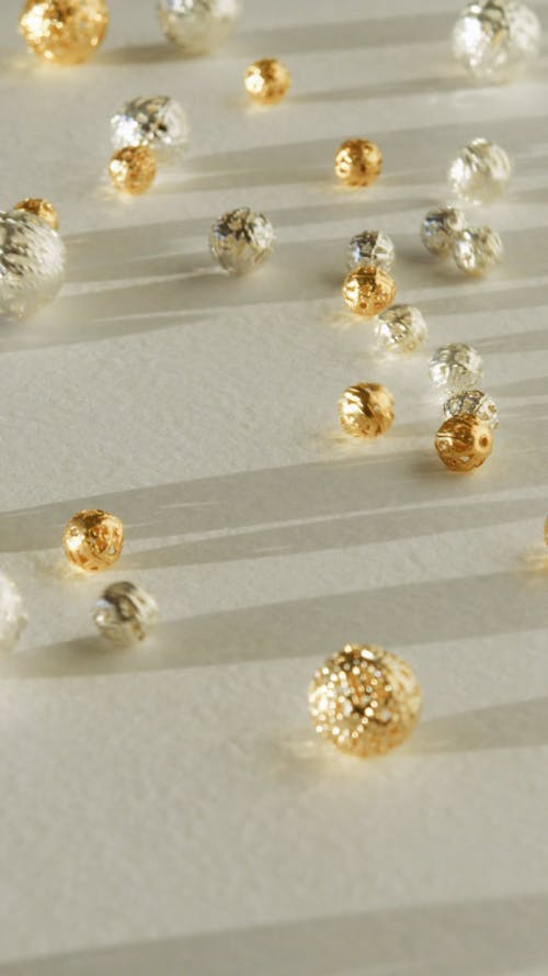 Gold Beads on the Table