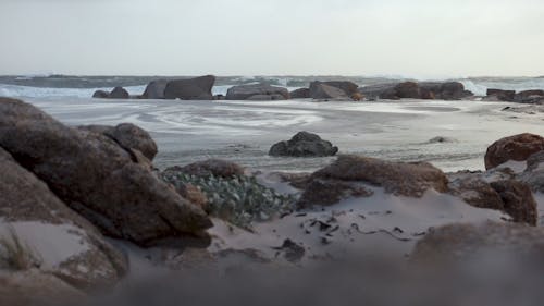 Waves Crashing on Rocks