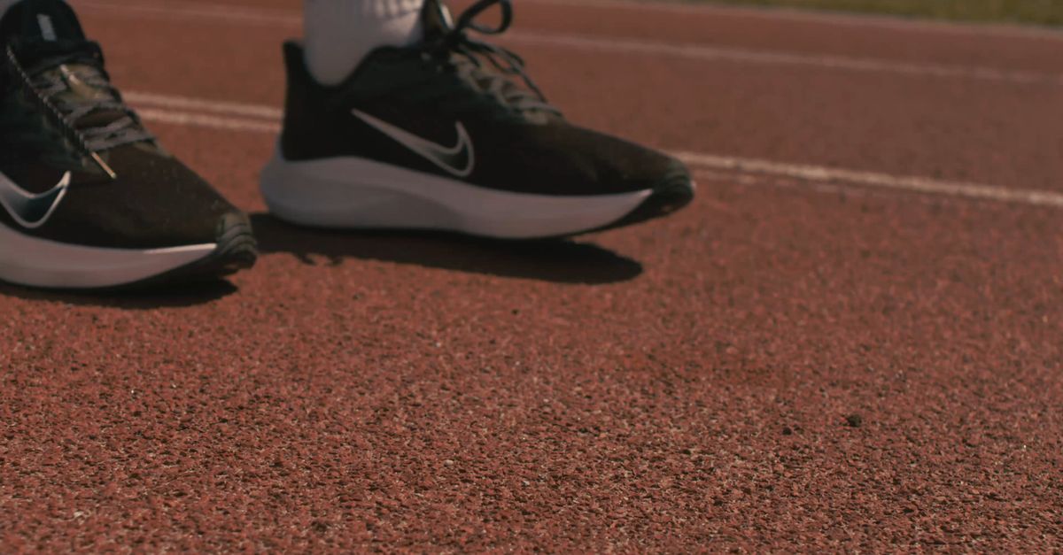 A Ground Level Shot of a Runner at the Starting Line Free Stock Video ...