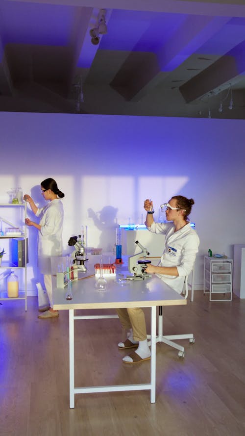 Scientists Working at a Laboratory