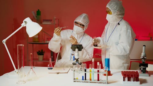 A Women Experimenting in the Laboratory