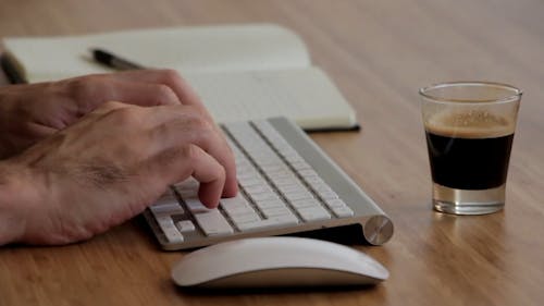 Typing On A Wireless Keyboard