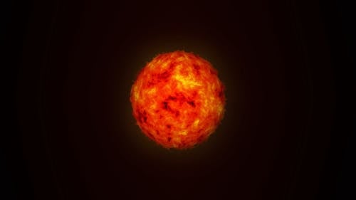 CG Animation Of Fire Sun