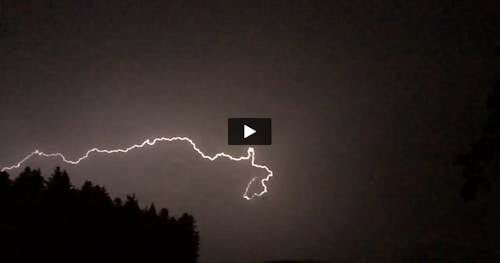 Lightning Bolt At Night