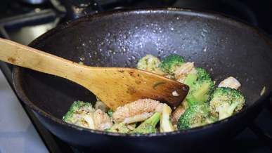 sauteed broccoli and baby corn