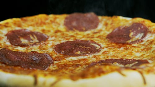 Close Up Shot of a Pizza