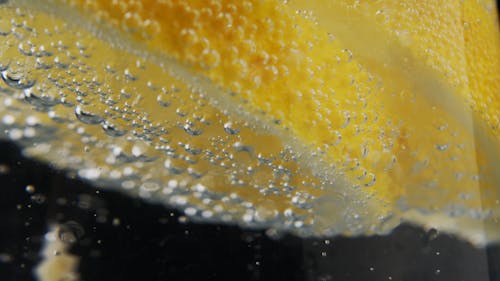 Close Up of a Lemon Under Water