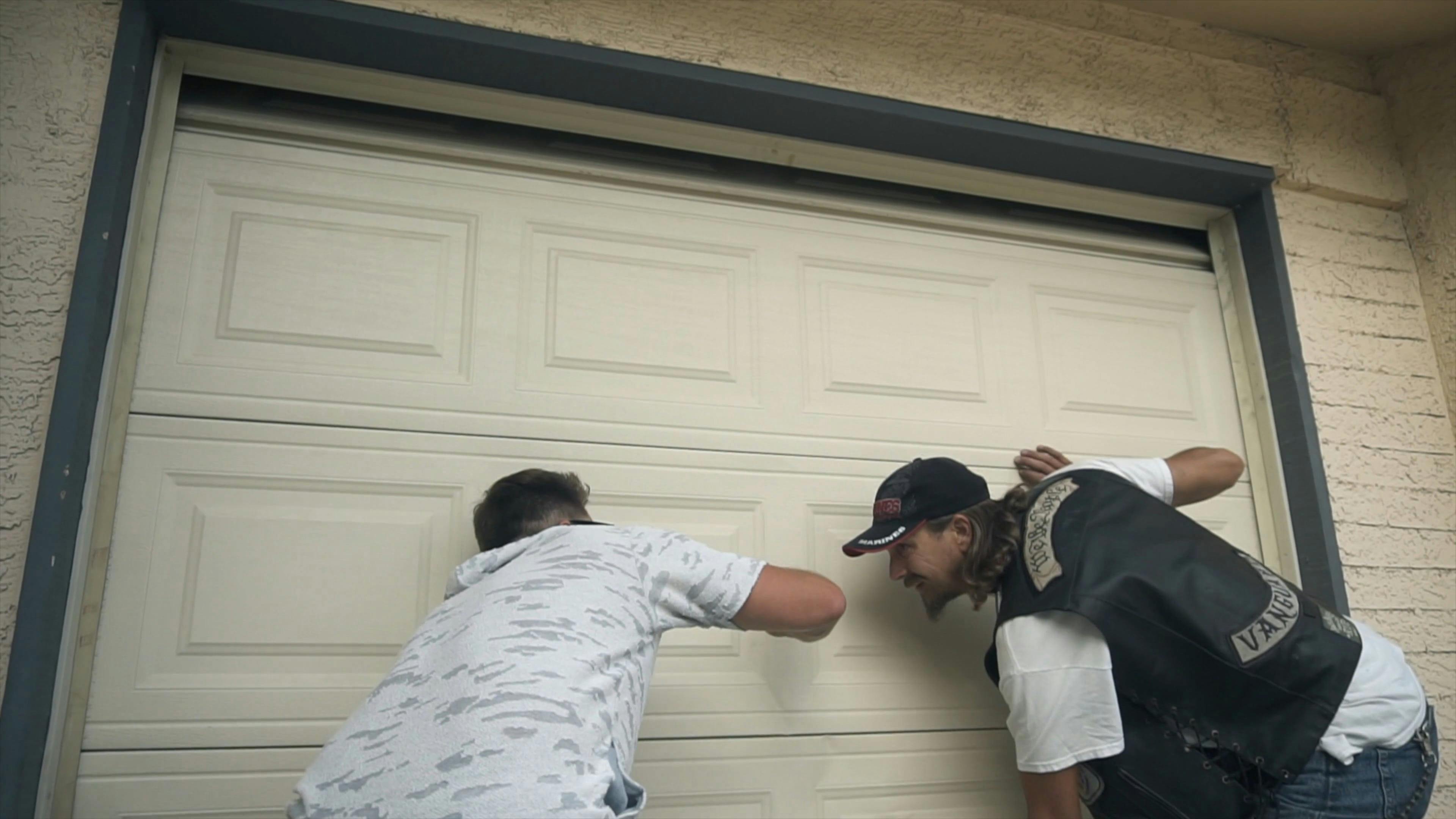 Men Opening a Garage Door Together · Free Stock Video