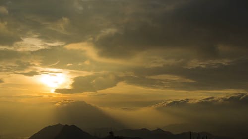 Time Lapse Footage Of Sunset