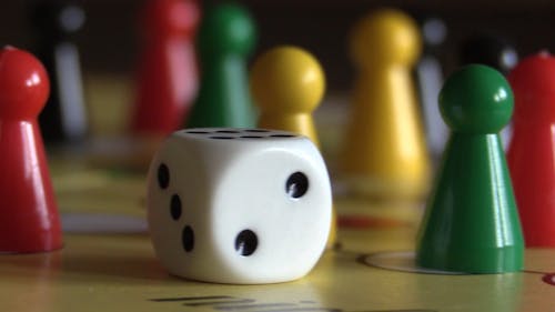 Board Game With Dice And Pins