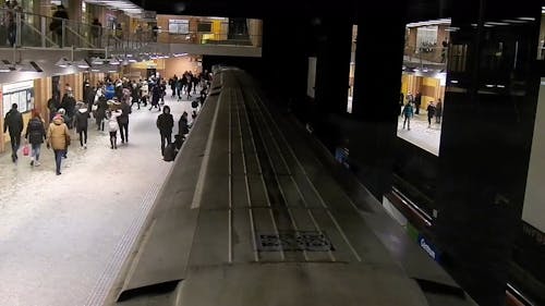 Time Lapse Video Of People At Subway Station