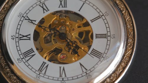 Close-Up Video Of Clock Ticking