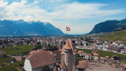 Aerial Shot of a Town