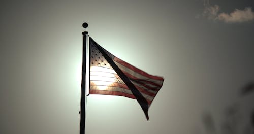 American Flag in Pole