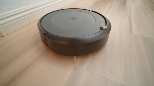 A Robotic Vacuum Cleaning the Floor