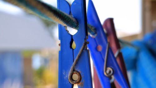 Blue Clothespins