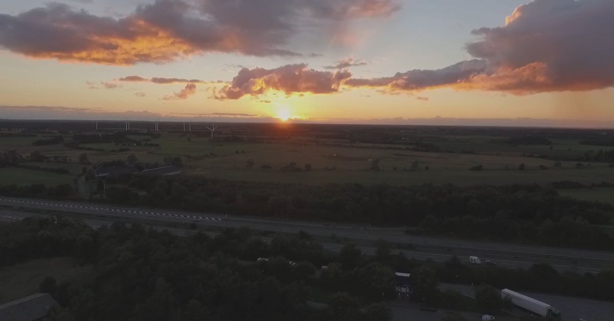 Highway Video Drone Footage of a Highway at Sunset Free Stock Video Footage, Royalty ...