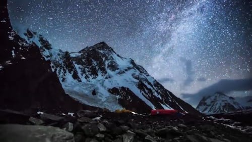 Time Lapse Video Van De Nachtelijke Hemel