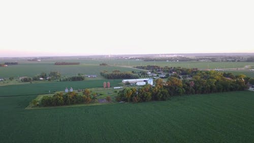 Aerial Drone Footage of Countryside