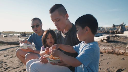 Family Eating Snacks