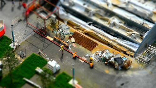 Time Lapse of Workers Working by Construction