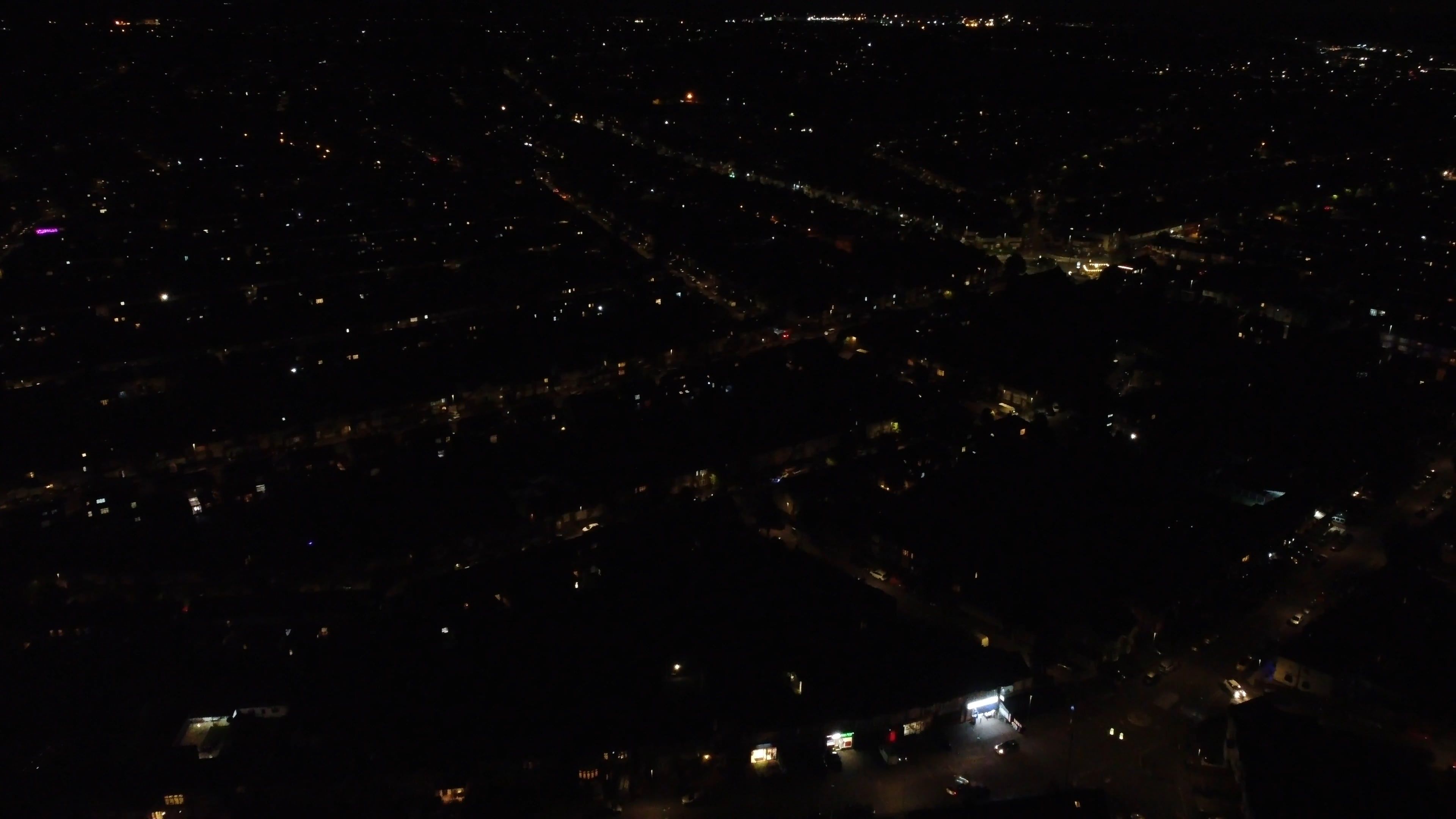 Drone Footage of a City at Night · Free Stock Video