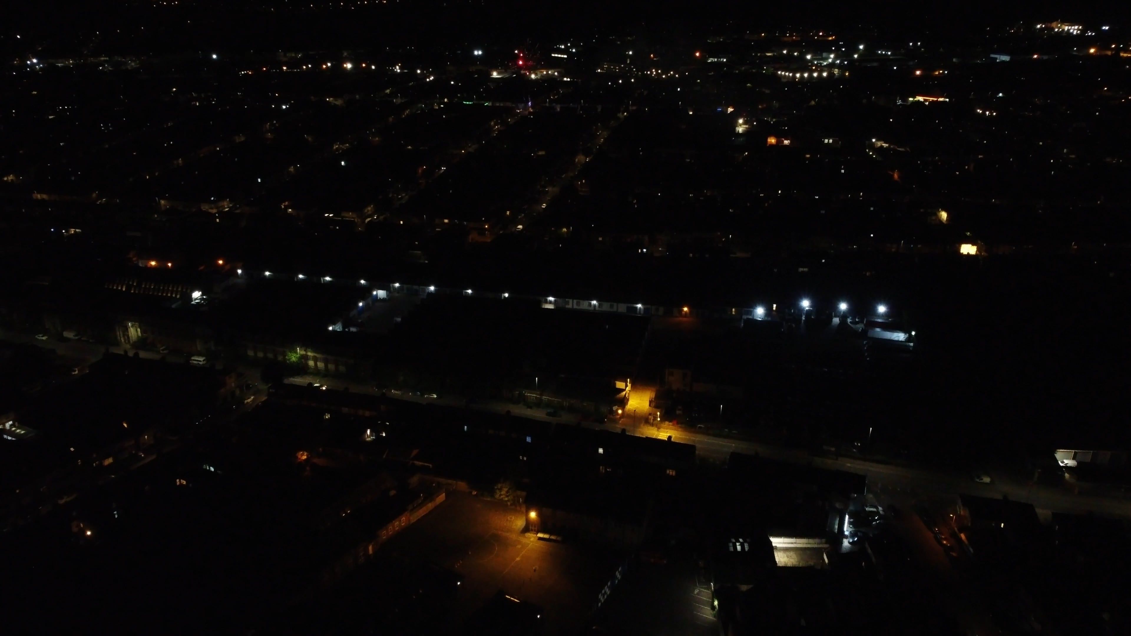 Drone Footage of a City at Night Free Stock Video Footage, Royalty-Free ...