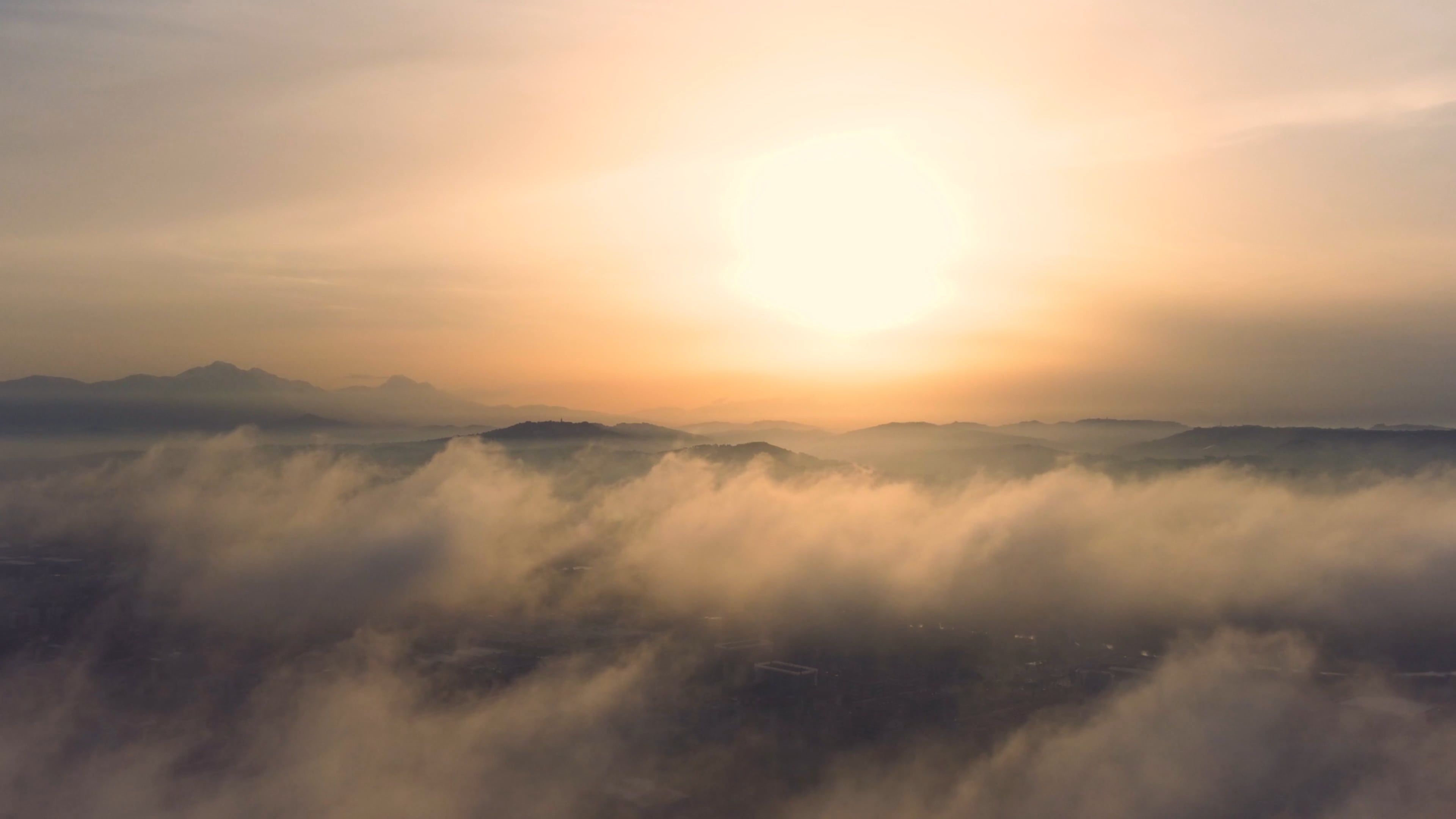 Sea of Clouds and Mountains During Golden Hour Free Stock Video Footage ...