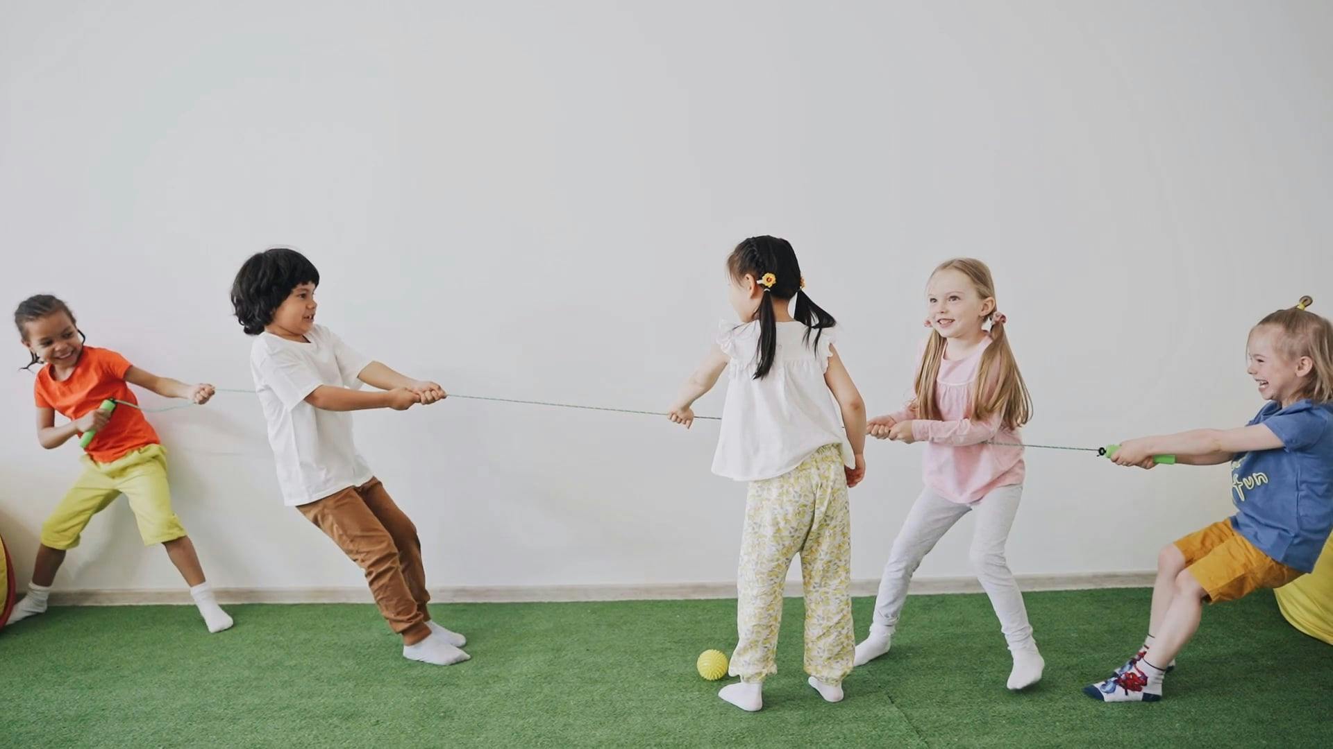 Children Playing Tug of War · Free Stock Video